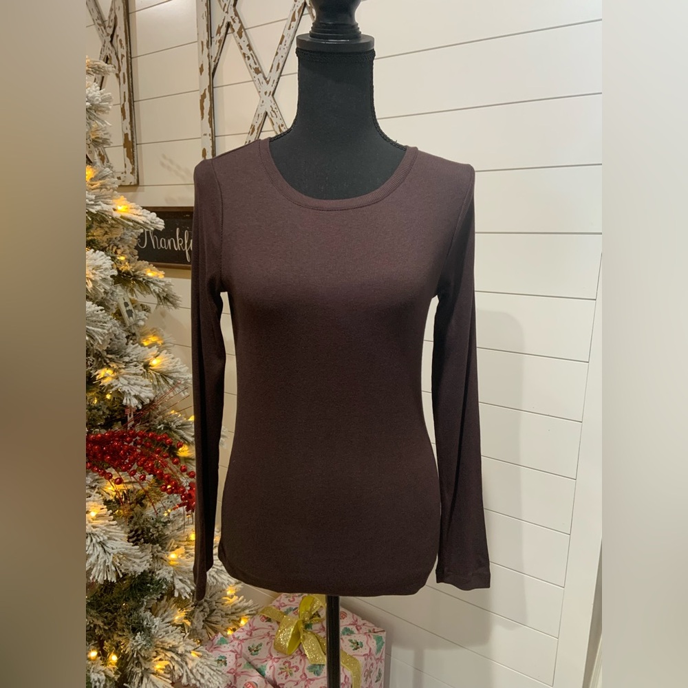 A New Day Women's Ribbed Long-sleeve Top- Size XS- BNWOT